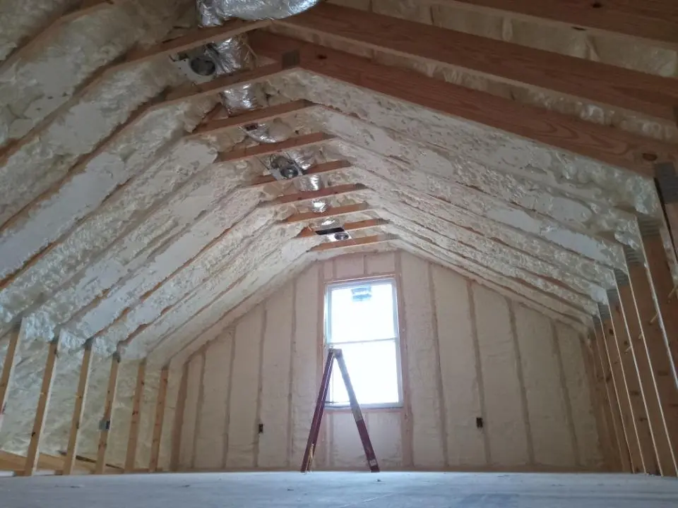 Spray foam roofing application for Crawl Space Insulation project in Hamilton
